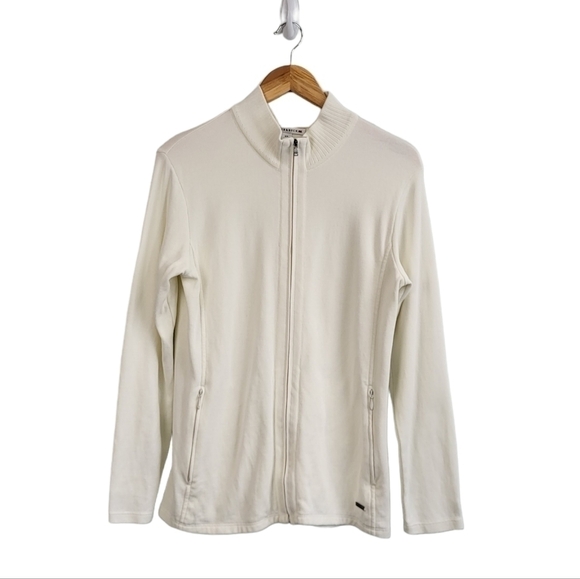 Cutter & Buck Ladies Journey Supima Flatback Full Zip Knit Jacket Medium - Picture 1 of 12